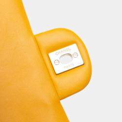 مملوكة مسبقًا Chanel Yellow Mini Rectangular Classic Lambskin Single Flap