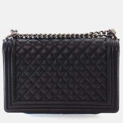 Pre Owned Chanel Large Caviar Boy Bag