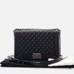 Pre Owned Chanel Large Caviar Boy Bag