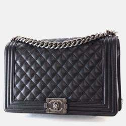Pre Owned Chanel Large Caviar Boy Bag