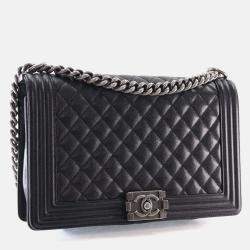 Pre Owned Chanel Large Caviar Boy Bag