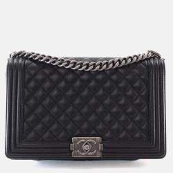 Pre Owned Chanel Large Caviar Boy Bag