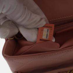 Pre Owned Chanel Pink Small Calfskin Enchained Flap Bag