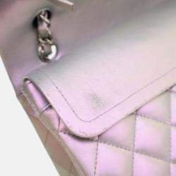 مملوكة مسبقًا حقيبة شانيل "كلاسيك دبل فلاب" جلد خروف صغيرة