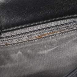 Pre Owned حقيبة شانيل بغطاء جلد أسود رودويد سلسلة حديثة