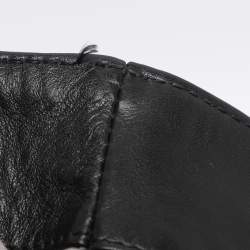 Pre Owned حقيبة شانيل بغطاء جلد أسود رودويد سلسلة حديثة