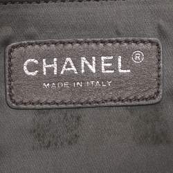 Pre Owned حقيبة شانيل بغطاء جلد أسود رودويد سلسلة حديثة