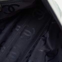 Pre Owned حقيبة كلتش شانيل فينتدج دينم سي سي أزرق بالشعار