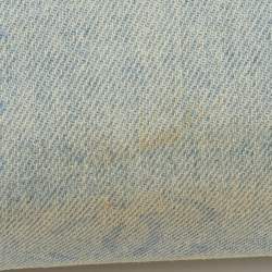 Pre Owned حقيبة كلتش شانيل فينتدج دينم سي سي أزرق بالشعار