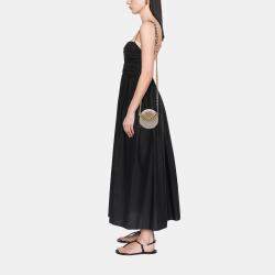 Pre Owned Chanel Brown Lambskin 19 Round Clutch with Chain