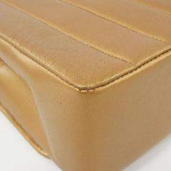 Pre Owned Chanel Gold Lambskin Leather Shoulder Bag