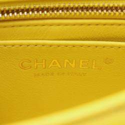 مملوكة مسبقًا Chanel Mini Yellow Lambskin Matelasse Shoulder Bag 