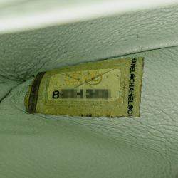 مملوكة مسبقًا حقيبة كتف شانيل ماتيلس 25 كو كو مارك غطاء مزدوج بسلسلة خضراء في قماش التويد والجلد