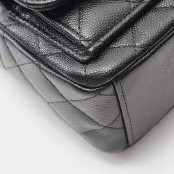 Pre Owned حقيبة ظهر شانيل ماتلاس جلد عجل أسود