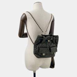 مملوكة مسبقًا Chanel Matelasse Coco Mark Black Lambskin Backpack
