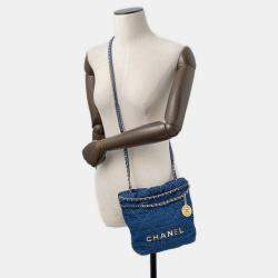 مملوكة مسبقًا Chanel Handbag 22 Mini Coco Mark Denim Shoulder Bag