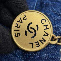 مملوكة مسبقًا Chanel Handbag 22 Mini Coco Mark Denim Shoulder Bag