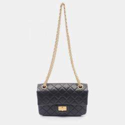 مملوكة مسبقًا Chanel 2.55 Mini Matelasse Shoulder Bag Leather Black