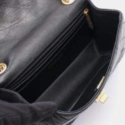 مملوكة مسبقًا Chanel 2.55 Mini Matelasse Shoulder Bag Leather Black