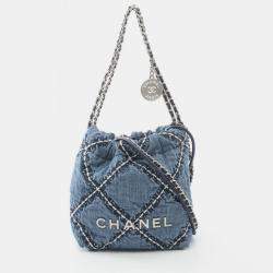 مملوكة مسبقًا Chanel 22 Mini Shoulder Bag Denim Blue