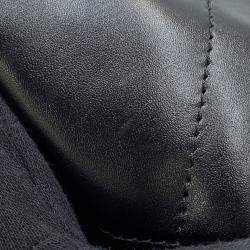 Pre Owned Chanel 22 Mini Handbag With Coco Mark Shiny Calfskin Leather Black