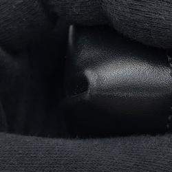 Pre Owned Chanel 22 Mini Handbag With Coco Mark Shiny Calfskin Leather Black