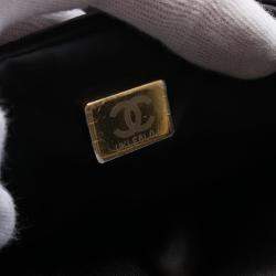 مملوكة مسبقًا Chanel Matelasse Large Bowling Bag Shoulder Nylon Leather Black