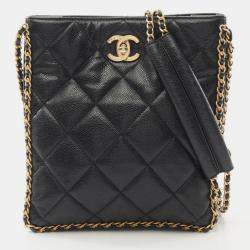 ممل وكة مسبقًا Chanel Small Bag Matelasse Shoulder Caviar Skin (Grained Calf) Black