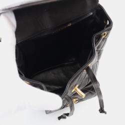 مملوكة  مسبقًا Chanel Matelasse Backpack Lambskin (Sheepskin) Black