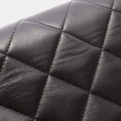 Pre Owned حقيبة كتف شنيل ماتلاسي ديانا جلد الغنم أسود