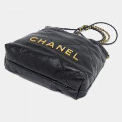 مملوكة مسبقًا Chanel 22 Line Black Leather Handbag