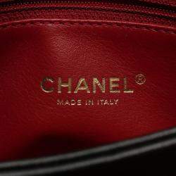 Pre Owned Chanel Matelasse Shoulder Bag Lambskin (Sheepskin) Black