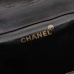 Pre Owned Chanel Matelasse Backpack Lambskin (Sheepskin) Black