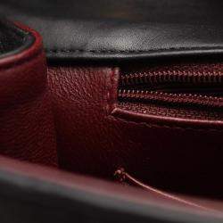 Pre Owned Chanel Deca Matelasse 34 Shoulder Bag Lambskin Leather Black