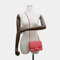 مملوكة مسبقًا Chanel Chain Shoulder Bag Mini Matelasse Coco Mark Caviar Skin