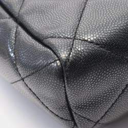 مملوكة مسبقًا Chanel Shoulder Bag Calfskin (Cowhide) Black