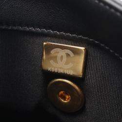 مملوكة مسبقًا Chanel Shoulder Bag Calfskin (Cowhide) Black