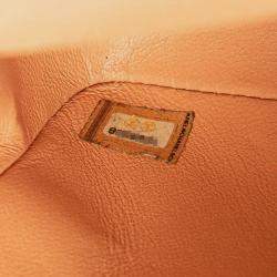 Pre Owned حقيبة كتف شانيل كووك مارك ماتلاس مصغرة سلسلة لون وردي بيج كافيار جولد هاردوير