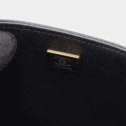 Pre Owned Chanel Boy Chanel Shoulder Bag In Grained Calfskin Leather Black