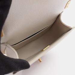 Pre Owned حقيبة كتف شانيل بوي شانيل صغيرة جلد عجل محبب كافيار (أبيض)