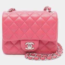 مملوكة مسبقًا Chanel Mini Matelasse Shoulder Bag Leather Pink