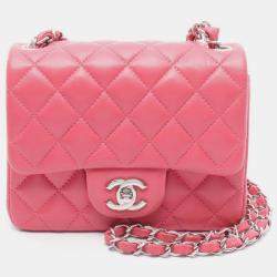 مملوكة مسبقًا Chanel Mini Matelasse Shoulder Bag Leather Pink