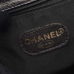 مملوكة مسبقًا حقيبة ظهر شانيل جلد عجل سلسلة كوكو ثلاثية سوداء