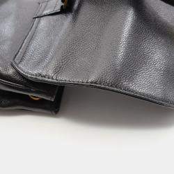 مملوكة مسبقًا حقيبة ظهر شانيل جلد عجل سلسلة كوكو ثلاثية سودا ء