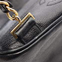 مملوكة مسبقًا حقيبة ظهر شانيل جلد عجل سلسلة كوكو ثلاثية سوداء