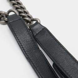 Pre Owned Chanel Boy Chanel 30 Large Matelasse Coco Mark Chain Bag Shoulder Calfskin Black