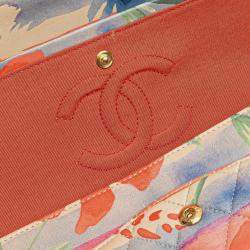 مملوكة مسبقًا Chanel Matelasse 25 Double Flap Coco Mark Flower Chain Shoulder Bag In Pink Multicolored Lambskin
