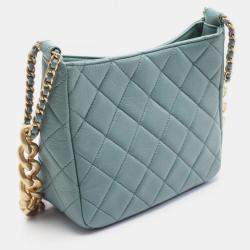 مملوكة مسبقًا Chanel Matelasse Small Hobo Bag Shoulder Leather Green