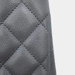 Pre Owned حقيبة شانيل توت سلسلة ماتيلاسيه كوكو مارك كبيرة جلد كافيار