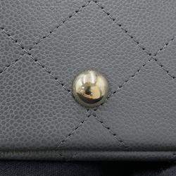 Pre Owned حقيبة شانيل توت سلسلة ماتيلاسيه كوكو مارك كبيرة جلد كافيار